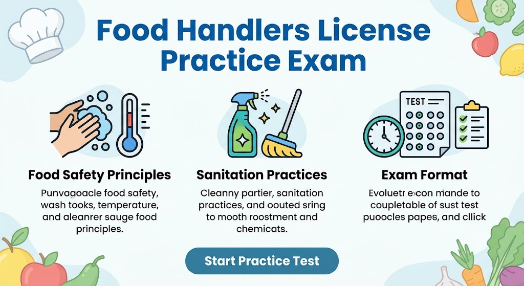Food Handlers License Practice Test Banner