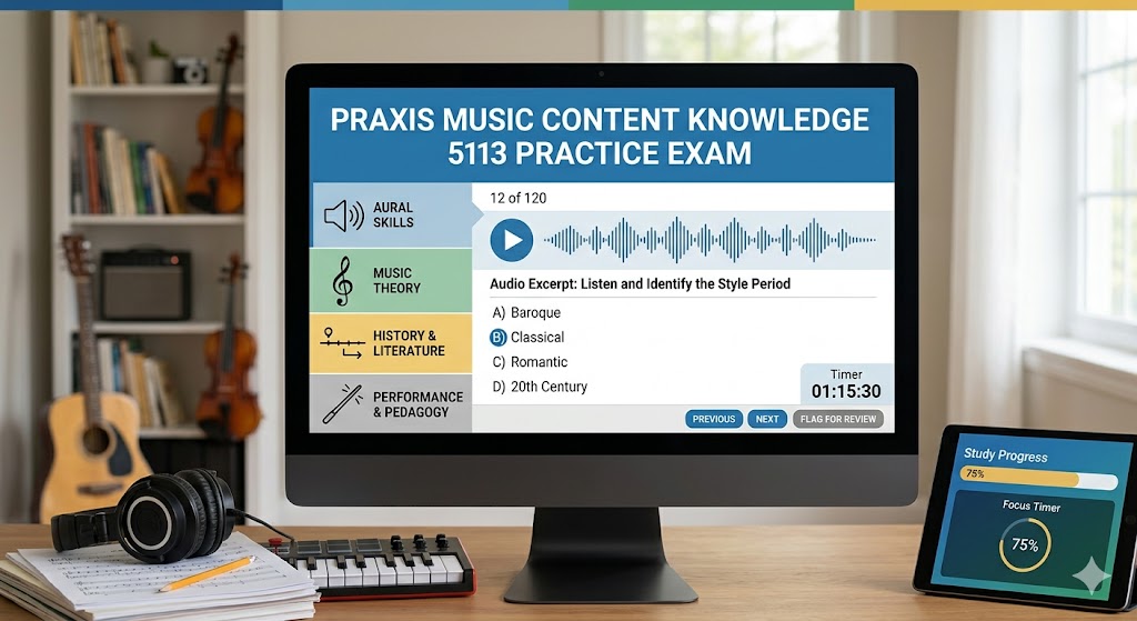Praxis Music Content Knowledge (5113) Practice Test Banner