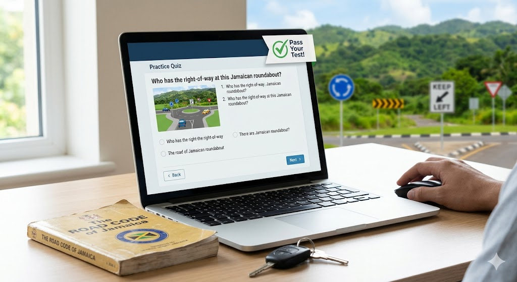 Jamaican Road Code Practice Exam Banner