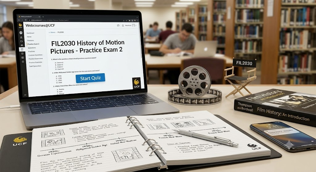 University of Central Florida (UCF) FIL2030 History of Motion Pictures Practice Exam 2 Banner