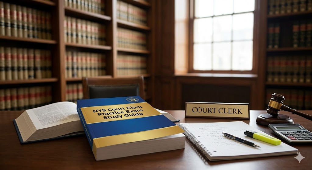 NYS Court Clerk Practice Exam Study Guide Banner
