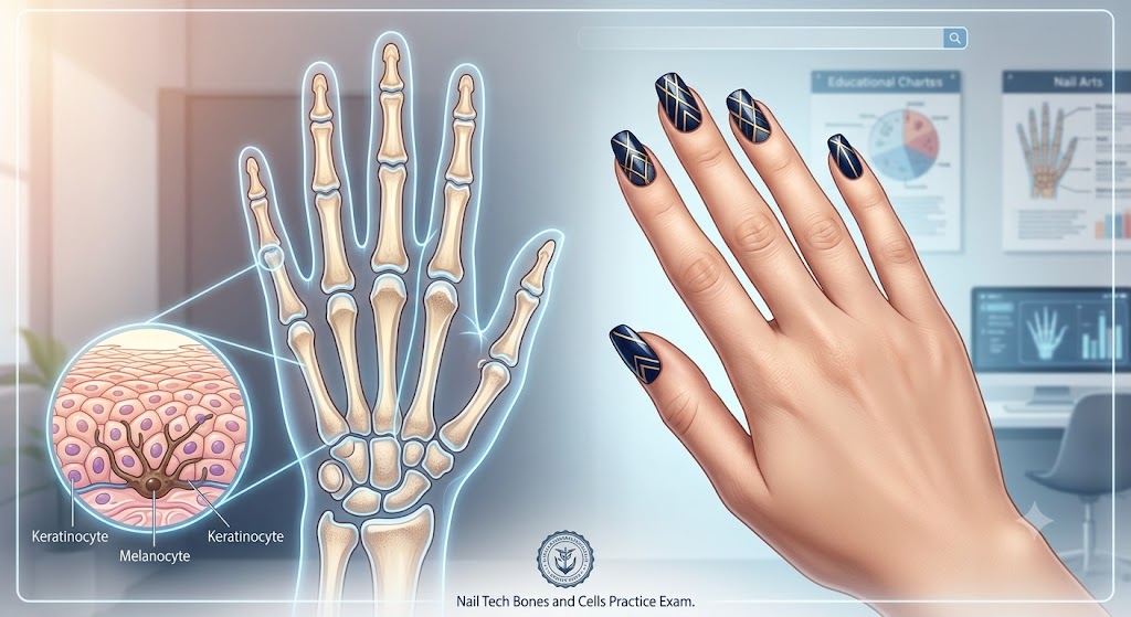 Nail Tech Bones and Cells Practice Test Banner