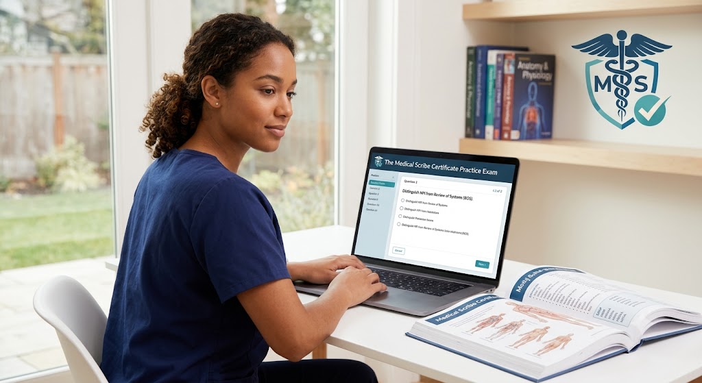 The Medical Scribe Certificate Practice Exam Banner
