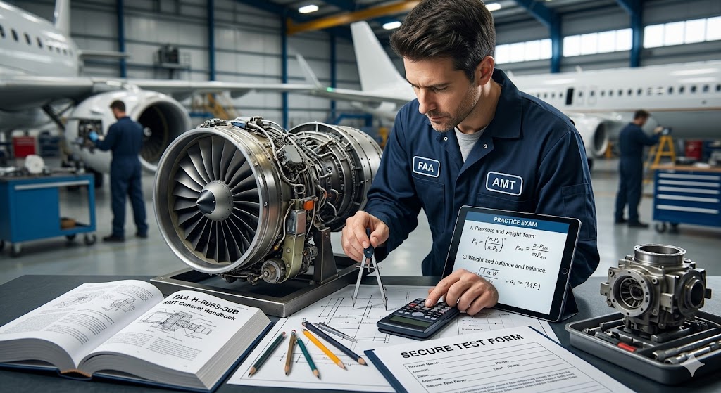 FAA-H-8083-30B AMT General Handbook – Mathematics in Aviation Maintenance Practice Exam Banner