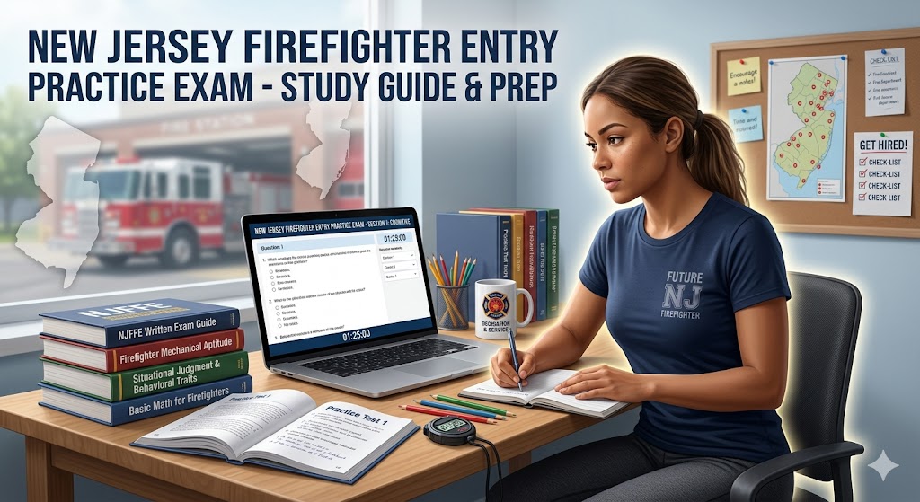 New Jersey Firefighter Entry Practice Exam Banner