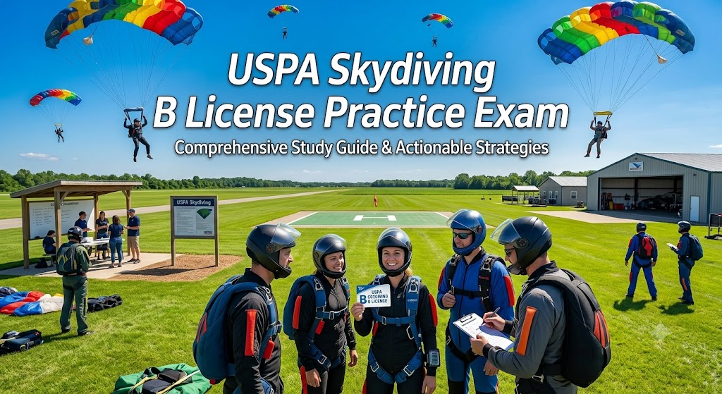 USPA Skydiving B License Practice Test Banner