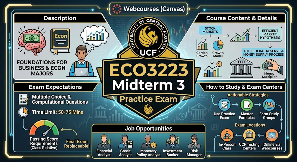 University of Central Florida (UCF) ECO3223 Midterm 3 Practice Exam Banner