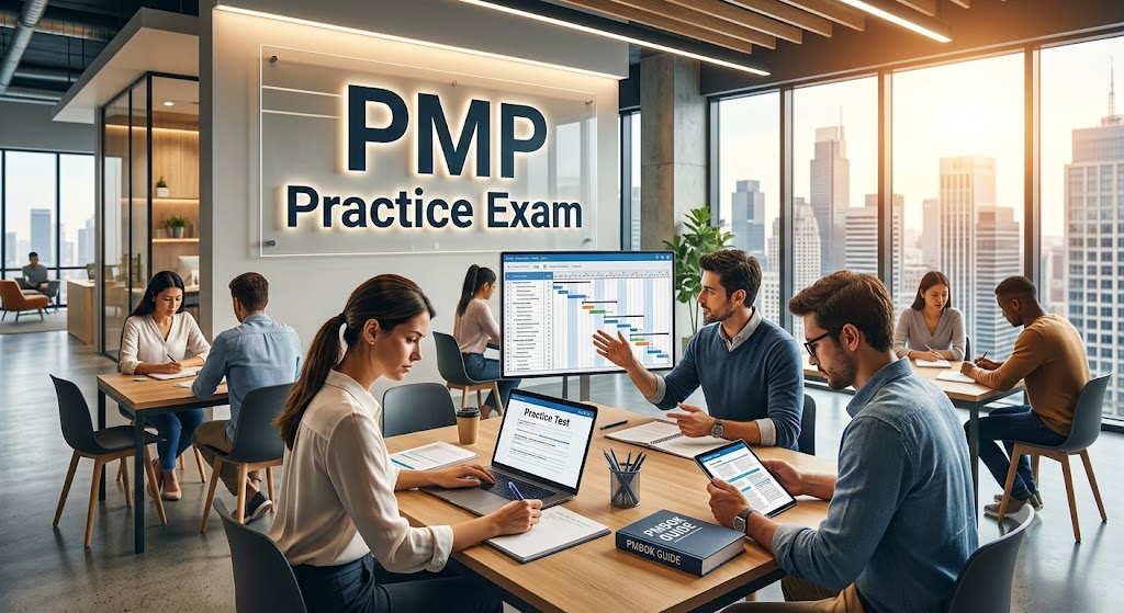 Project Management Professional (PMP) Practice Exam Banner