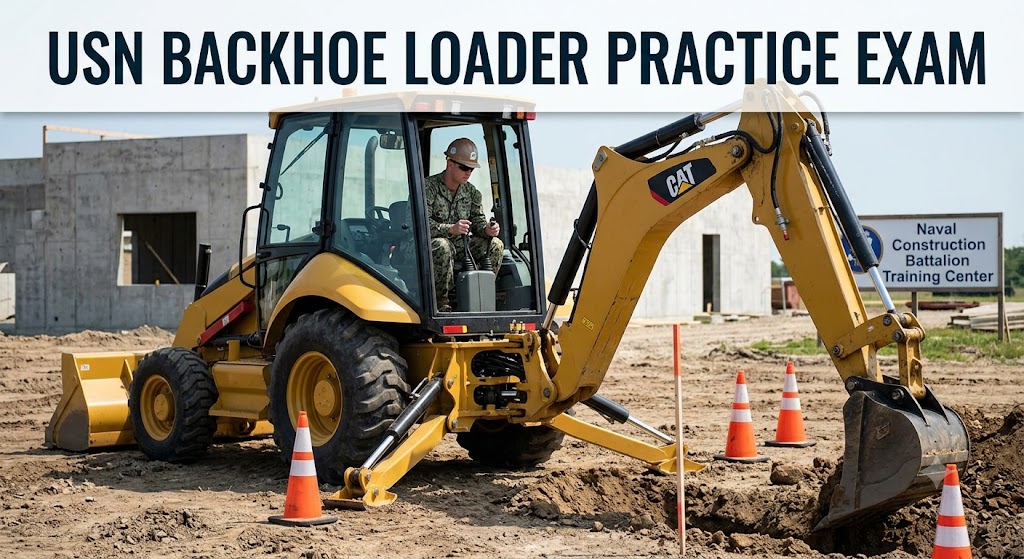 USN Backhoe Loader Practice Test Banner