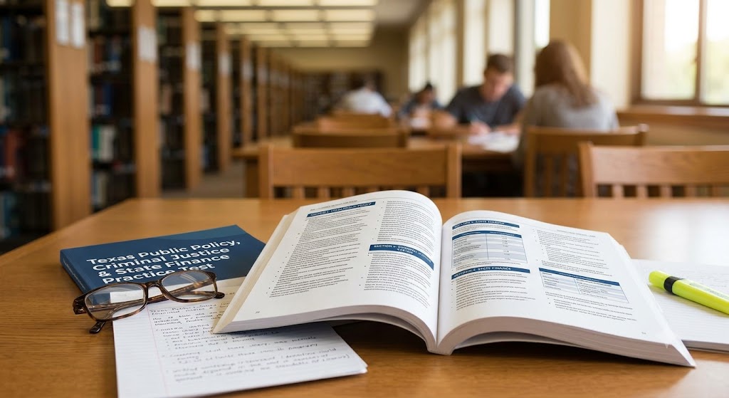 Texas Public Policy, Criminal Justice & State Finance Practice Test Banner