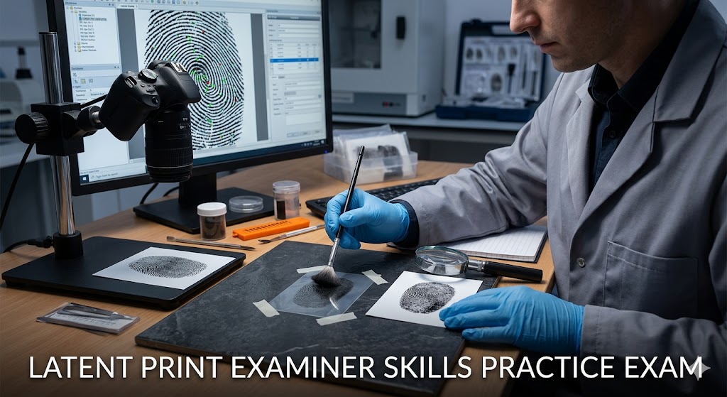 Latent Print Examiner Skills Practice Test Banner