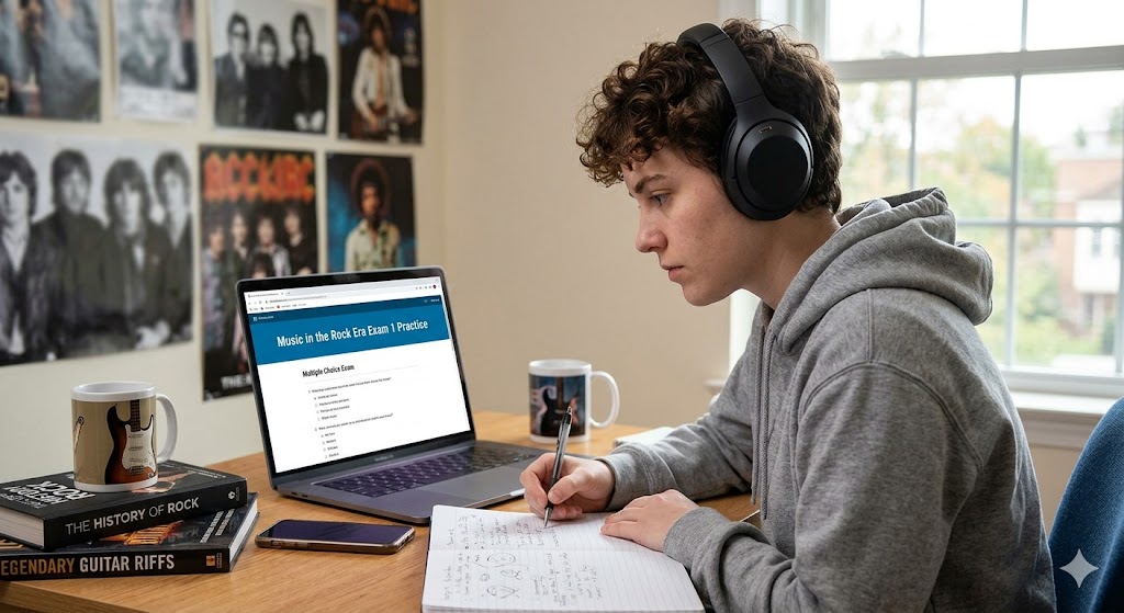 Music in the Rock Era Exam 2 Practice Banner