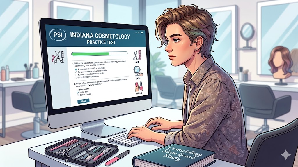 PSI Indiana Cosmetology Practice Test Banner