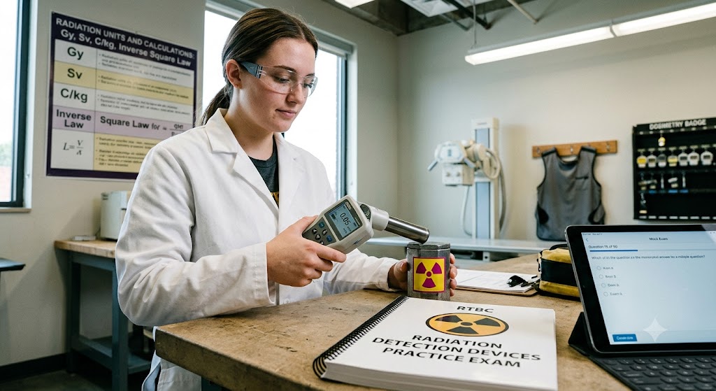 RTBC Radiation Detection Devices Practice Exam Banner