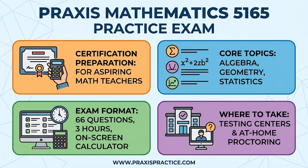 Praxis Mathematics (5165) Practice Test Banner