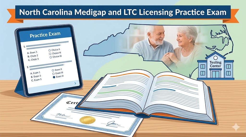 North Carolina Medigap and LTC Licensing Practice Exam Banner