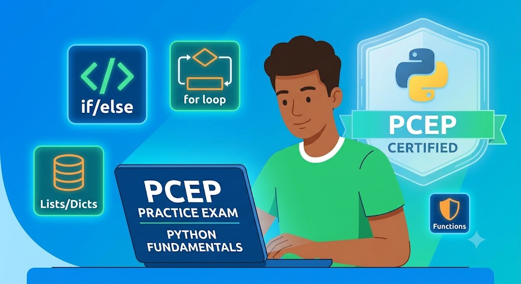 PCEP Certified Entry-Level Python Programmer (PCEP-30-0X) Practice Exam Banner