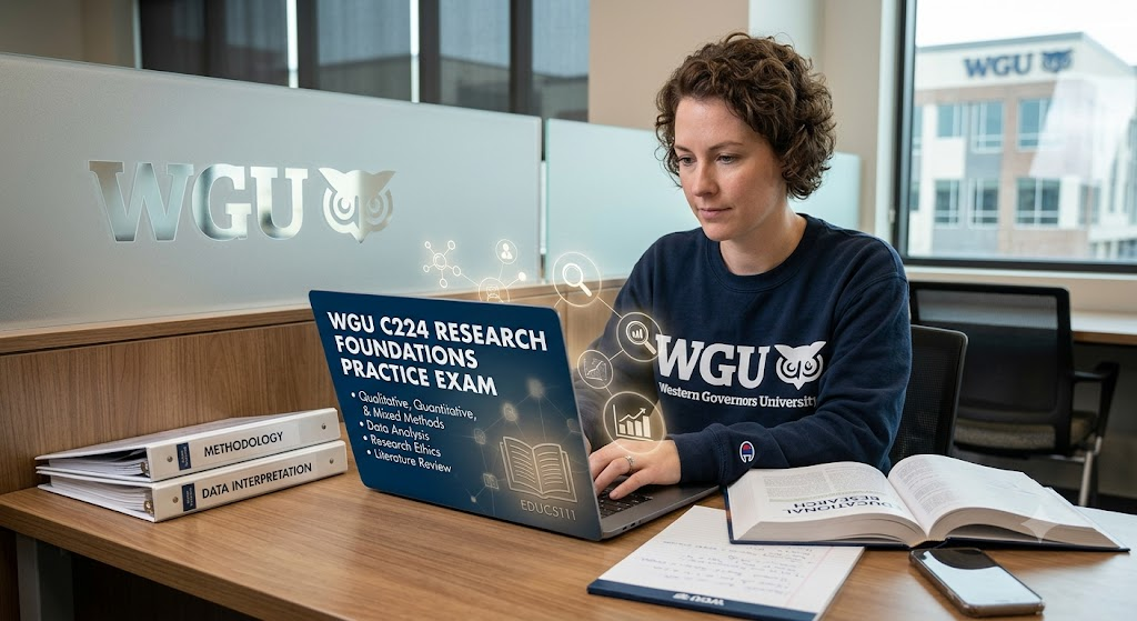 Western Governors University (WGU) EDUC5111 C224 Research Foundations Practice Exam Banner