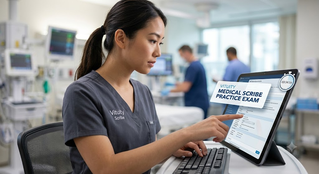 Vituity Medical Scribe Practice Exam Banner