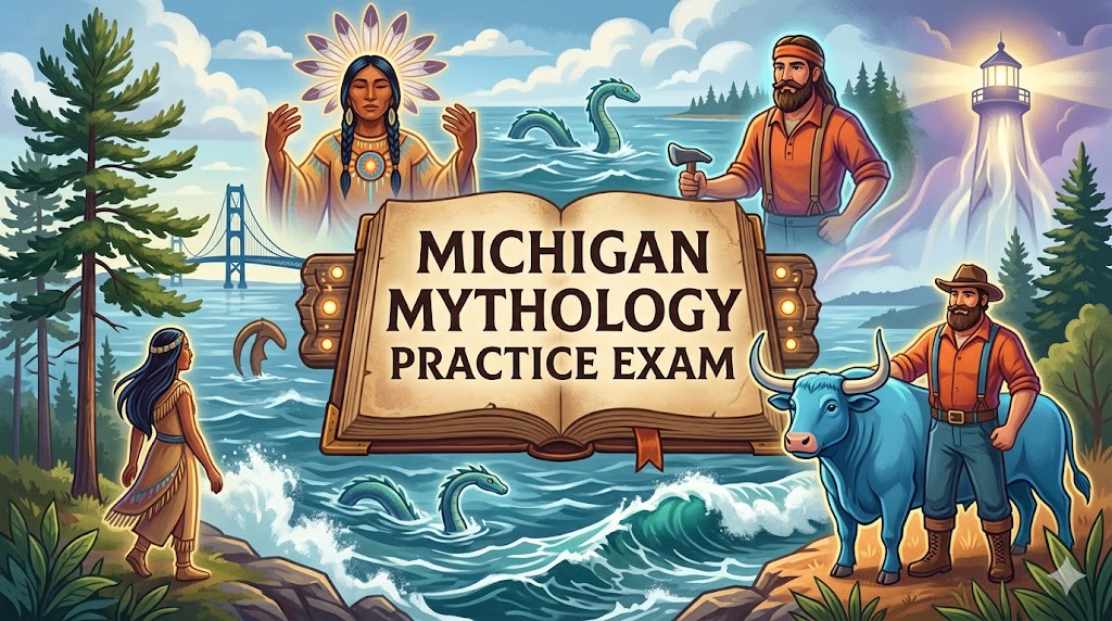 Michigan Mythology Virtual Practice Test Banner