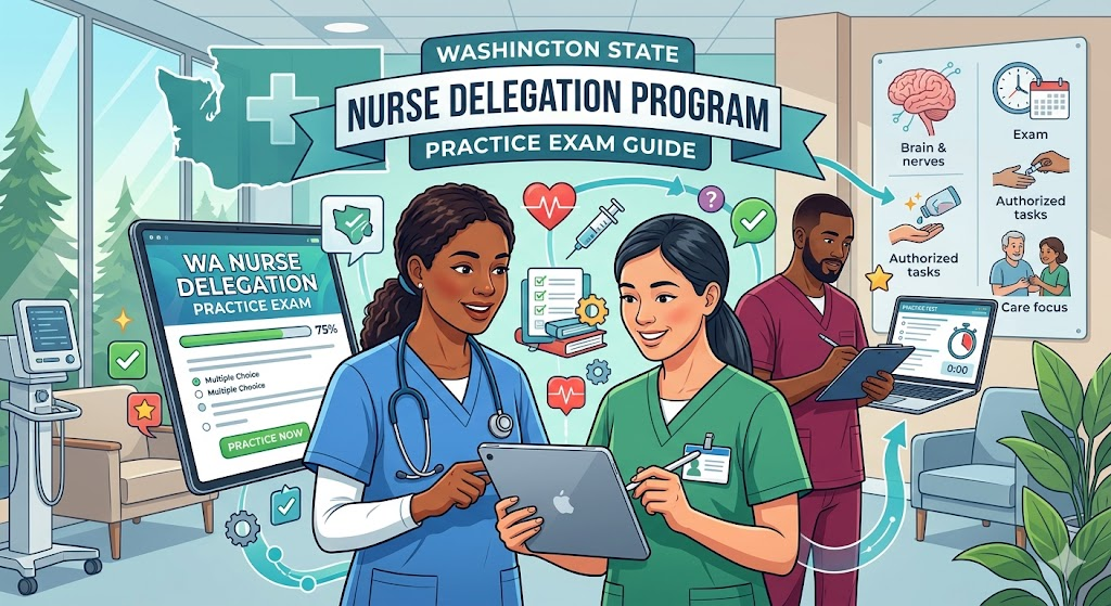 Washington State Nurse Delegation Practice Test Banner