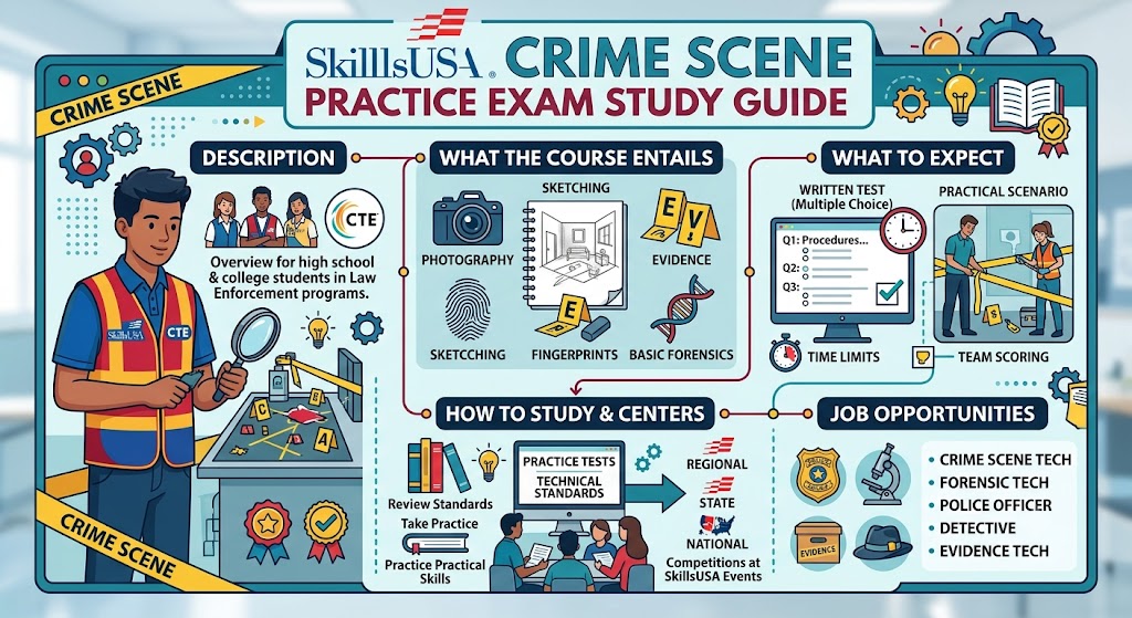 SkillsUSA Crime Scene Practice Exam Banner