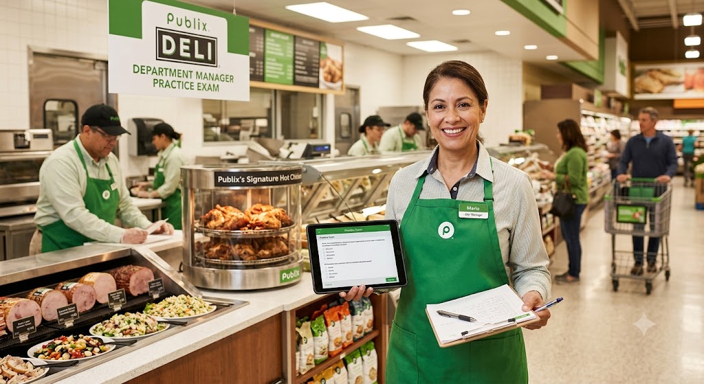 Publix Deli Department Manager Practice Test Banner