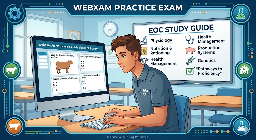 WebXam Animal Science and Technology End‑of‑Course (EOC) Practice Test Banner