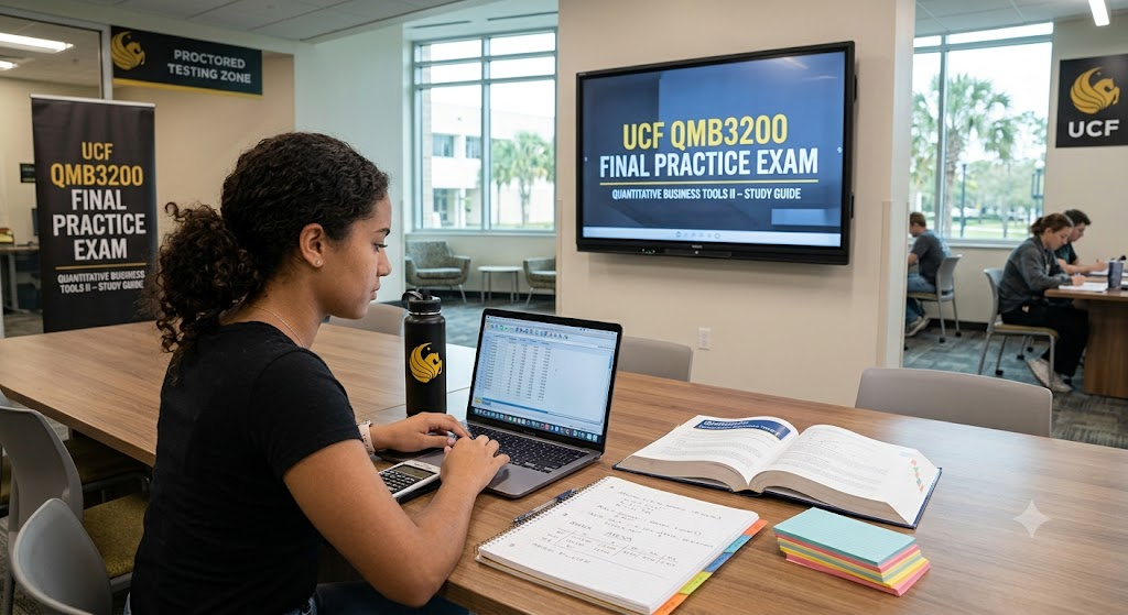 University of Central Florida (UCF) QMB3200 Quantitative Business Tools II Final Practice Exam Banner