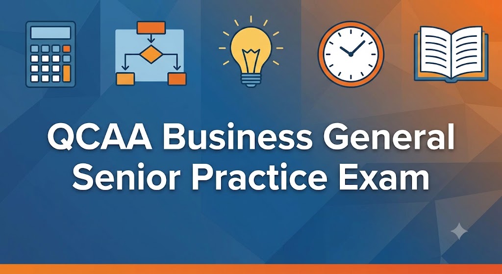 QCAA Business Practice Test Banner