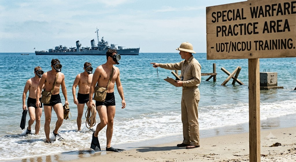WWII Naval Special Warfare – UDTs, NCDUs, and Seals History and Operations Practice Test Banner