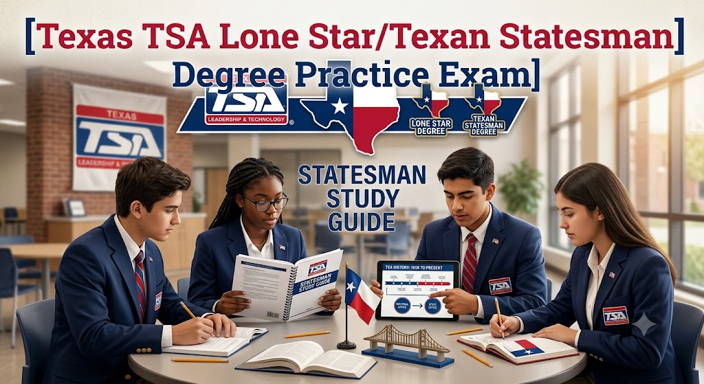 Texas TSA Lone Star/Texan Statesman Degree Practice Exam Banner