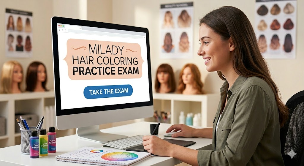 Milady Hair Coloring Practice Test Banner