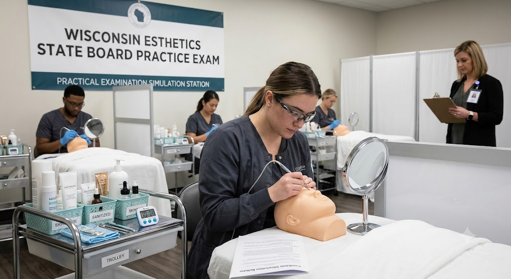Wisconsin Esthetics State Board Practice Test Banner