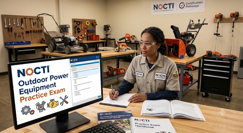 NOCTI Outdoor Power Equipment Practice Exam Banner