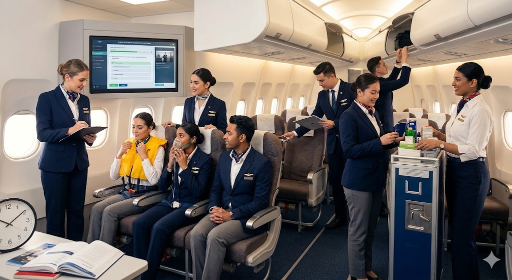 Flight Attendants Training Practice Banner