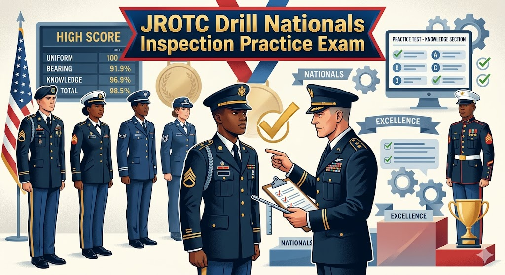 JROTC Drill Nationals Inspection Practice Test Banner