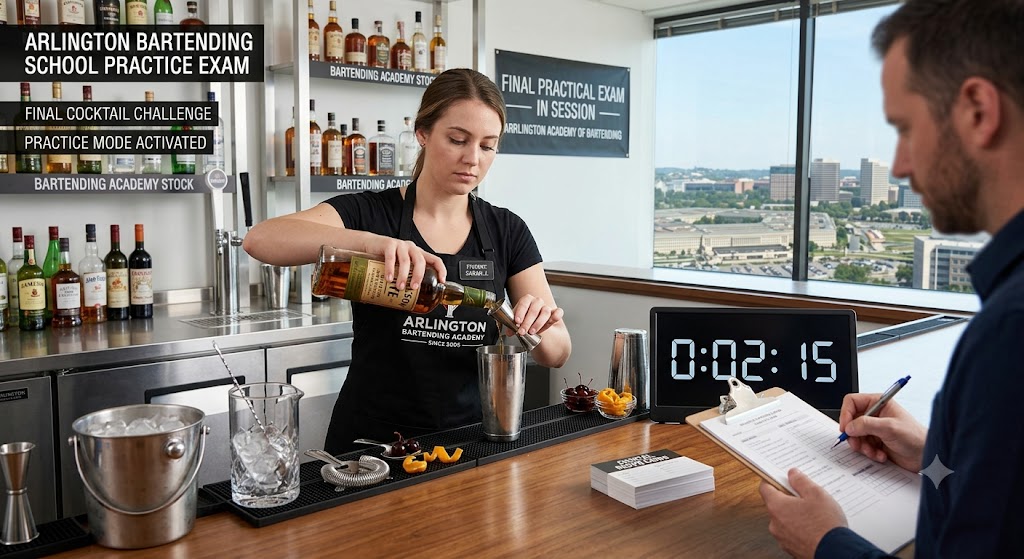 Professional Bartending School Arlington Practice Test Banner