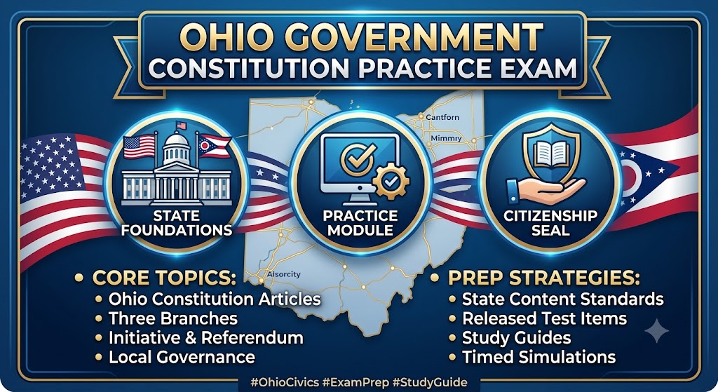 Ohio Government Constitution Practice Exam Banner