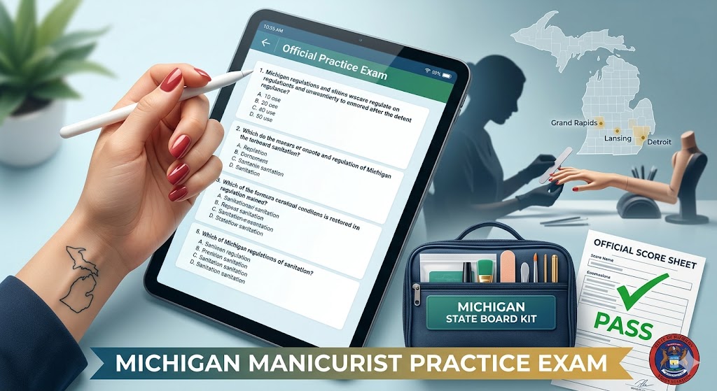 Michigan Manicurist Practice Test Banner