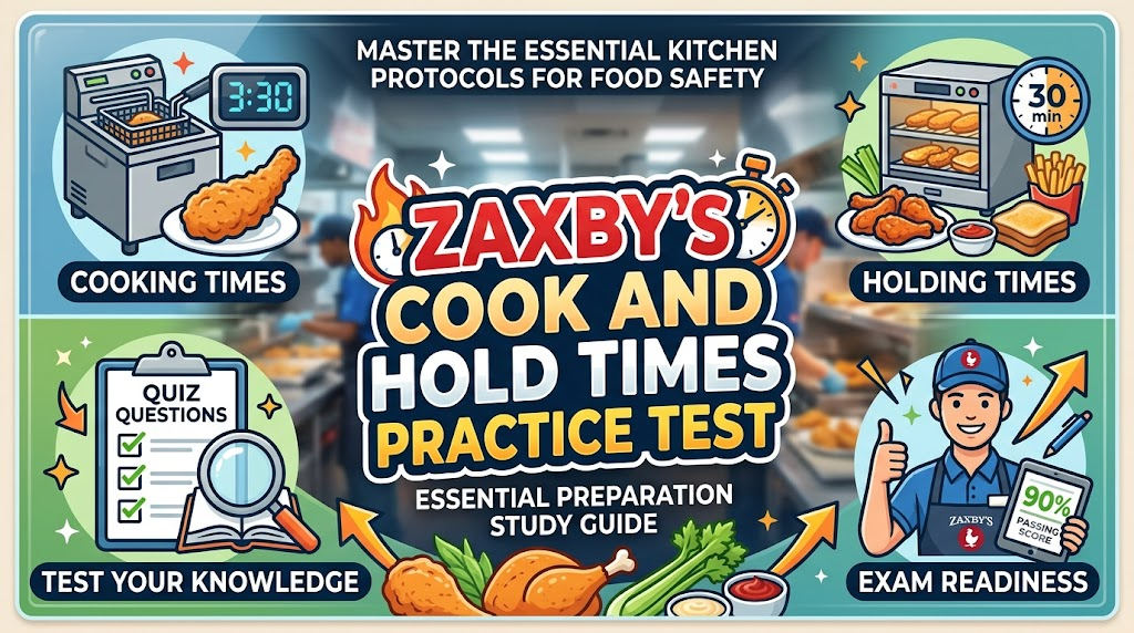 Zaxby's Cook and Hold Times Practice Test Banner