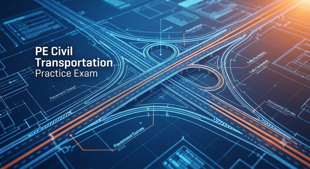 PE Civil Transportation Practice Exam Banner
