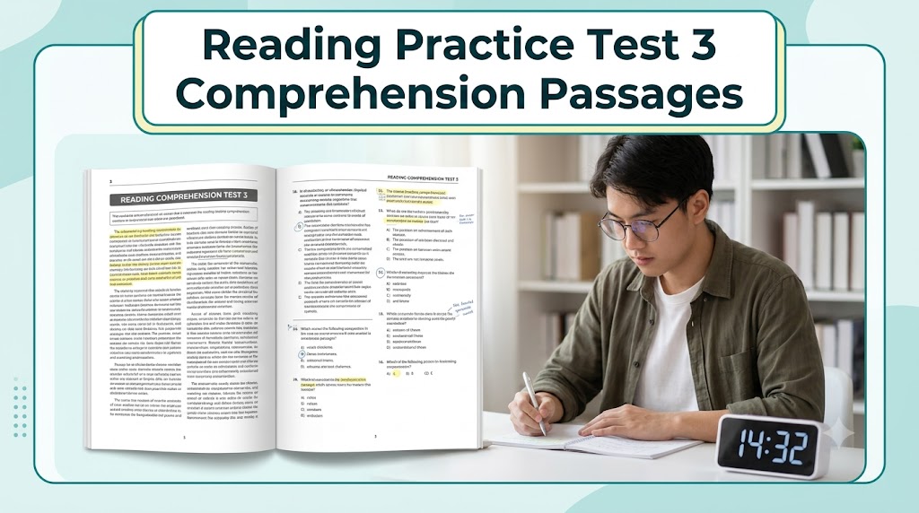 Reading Practice Test – 3 (Comprehension Passages) Banner