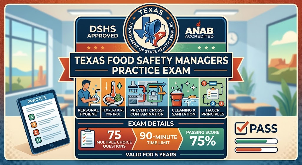 Texas Food Safety Managers Practice Test Banner