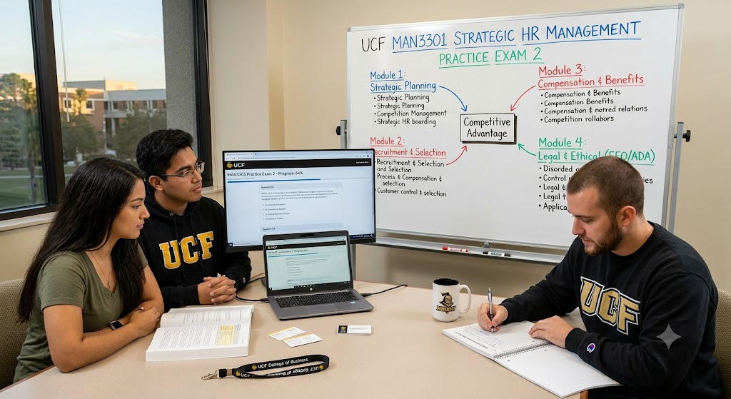 University of Central Florida (UCF) MAN3301 Strategic Human Resource Management Practice Exam 2 Banner