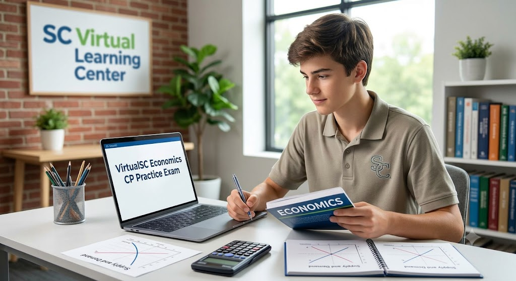 VirtualSC Economics CP Practice Exam Banner