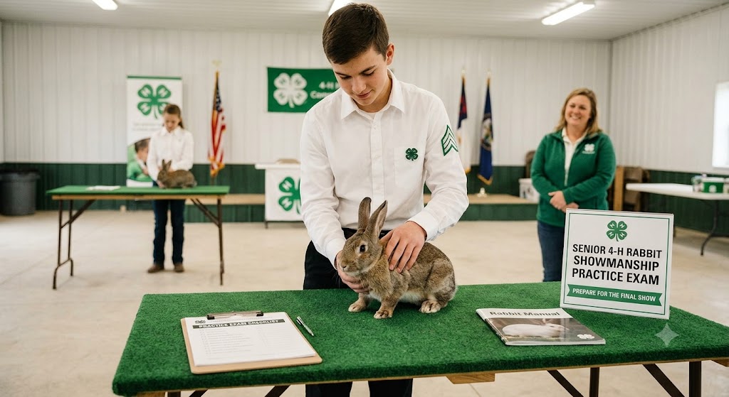 Pass the Senior 4H Rabbit Showmanship Practice Exam Banner
