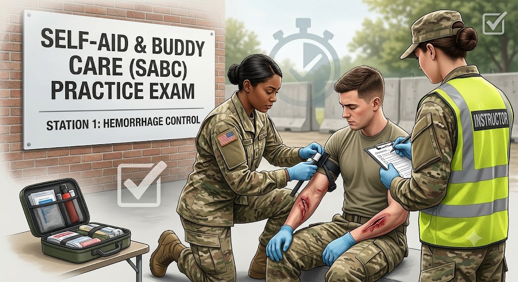 Self-Aid and Buddy Care (SABC) Practice Exam Banner
