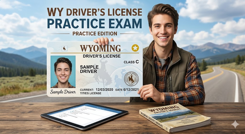 Wyoming Driver's License Practice Test Banner