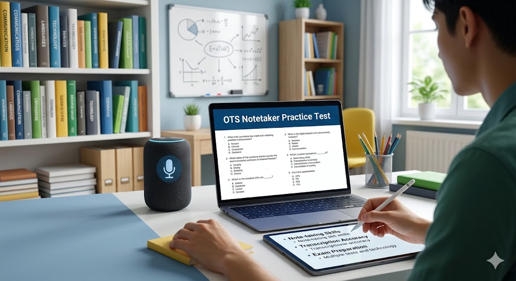 OTS Notetaker Practice Exam Banner